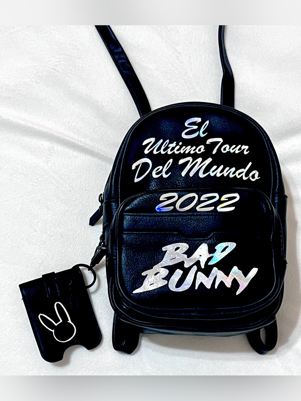 Bad Bunny El Ultimo Tour Del Mundo 2022 Mini Backpack & Sanitizer Like NEW
